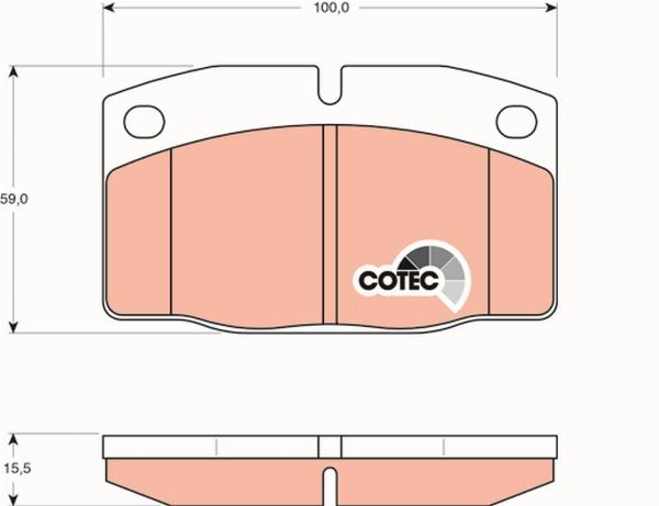 TRW GDB199 - Гальмівні колодки, дискові гальма autozip.com.ua