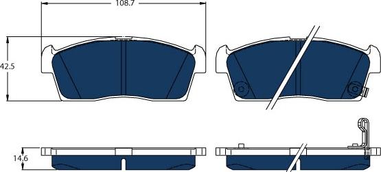 TRW GDB1940BTE - Гальмівні колодки, дискові гальма autozip.com.ua