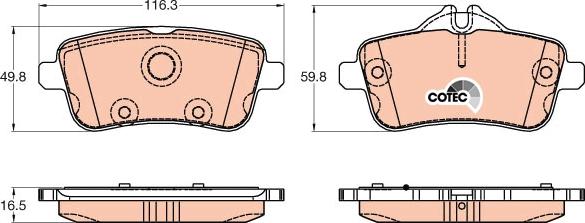 TRW GDB1947 - Гальмівні колодки, дискові гальма autozip.com.ua