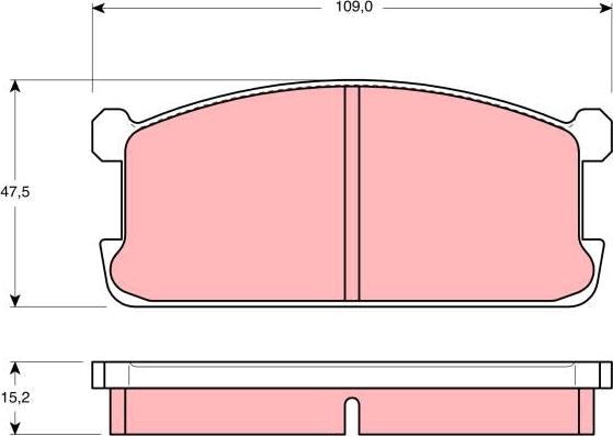 TRW GDB194 - Гальмівні колодки, дискові гальма autozip.com.ua