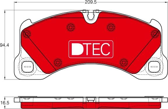 TRW GDB1969DTE - Гальмівні колодки, дискові гальма autozip.com.ua