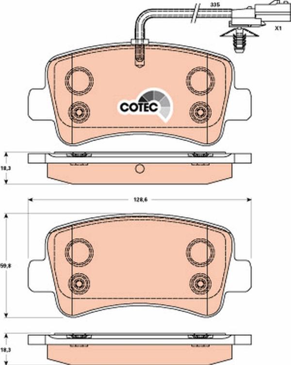 TRW GDB1903 - Гальмівні колодки, дискові гальма autozip.com.ua