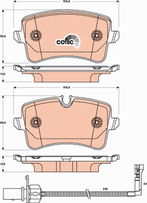 TRW GDB1902 - Гальмівні колодки, дискові гальма autozip.com.ua