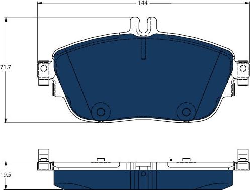 TRW GDB1932BTE - Гальмівні колодки, дискові гальма autozip.com.ua