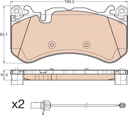 DJ Parts BP2495 - Гальмівні колодки, дискові гальма autozip.com.ua