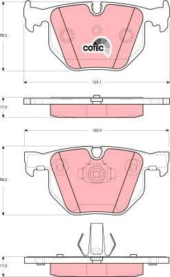 TRW GDB1499 - Гальмівні колодки, дискові гальма autozip.com.ua