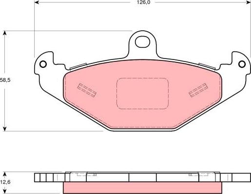 TRW GDB1494 - Гальмівні колодки, дискові гальма autozip.com.ua