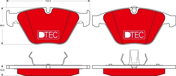 TRW GDB1498DTE - Гальмівні колодки, дискові гальма autozip.com.ua