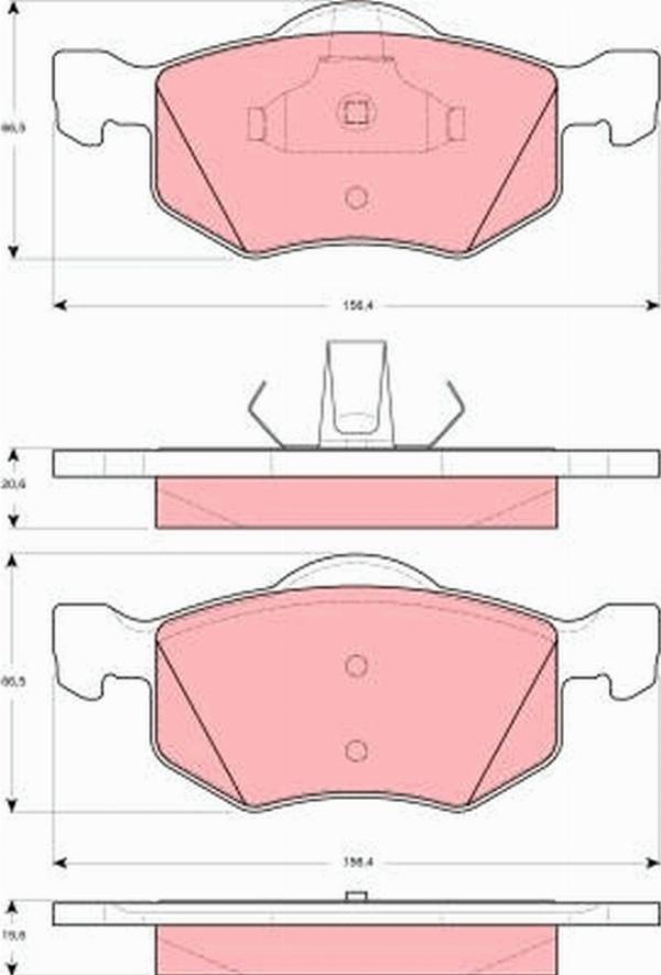 TRW GDB1497 - Гальмівні колодки, дискові гальма autozip.com.ua