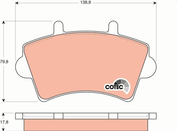 TRW GDB1442 - Гальмівні колодки, дискові гальма autozip.com.ua