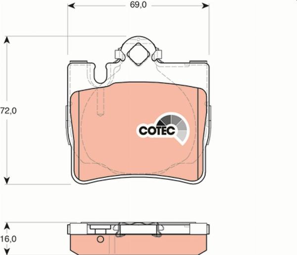 TRW GDB1455 - Гальмівні колодки, дискові гальма autozip.com.ua