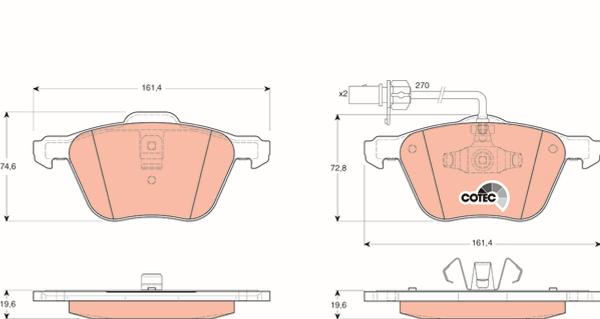 TRW GDB1460 - Гальмівні колодки, дискові гальма autozip.com.ua