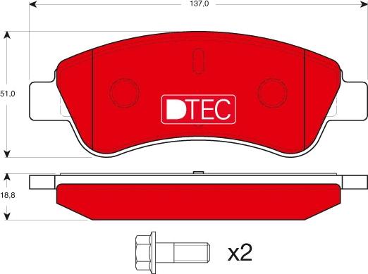 TRW GDB1463DTE - Гальмівні колодки, дискові гальма autozip.com.ua