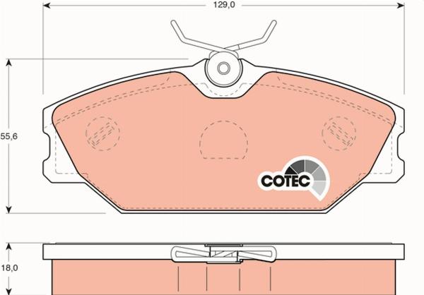 TRW GDB1405 - Гальмівні колодки, дискові гальма autozip.com.ua