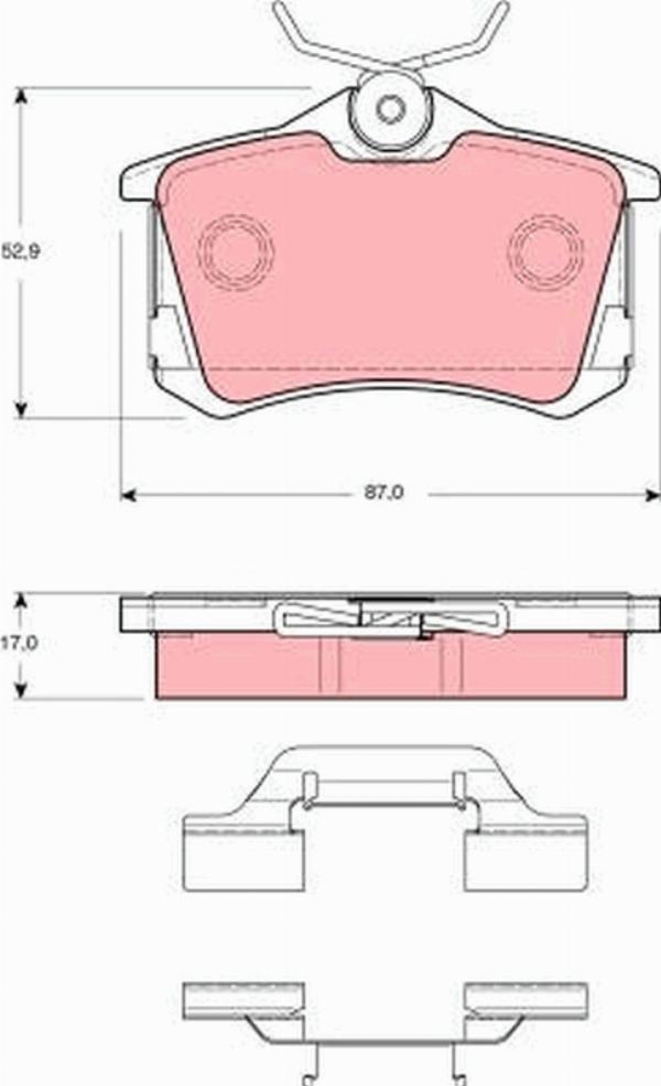 TRW GDB1416 - Гальмівні колодки, дискові гальма autozip.com.ua