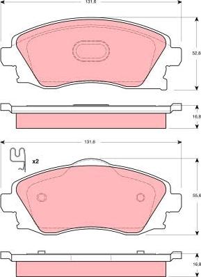 TRW GDB1411 - Гальмівні колодки, дискові гальма autozip.com.ua