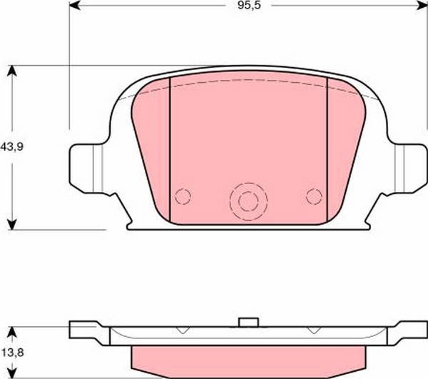 TRW GDB1412 - Гальмівні колодки, дискові гальма autozip.com.ua