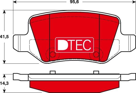 TRW GDB1481DTE - Гальмівні колодки, дискові гальма autozip.com.ua