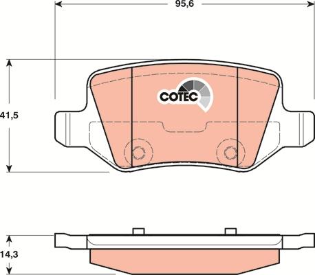 TRW GDB1481 - Гальмівні колодки, дискові гальма autozip.com.ua