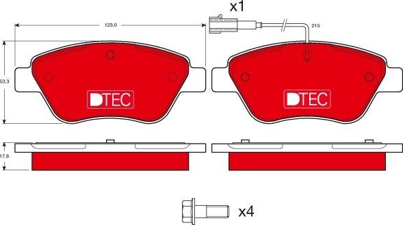 TRW GDB1482DTE - Гальмівні колодки, дискові гальма autozip.com.ua