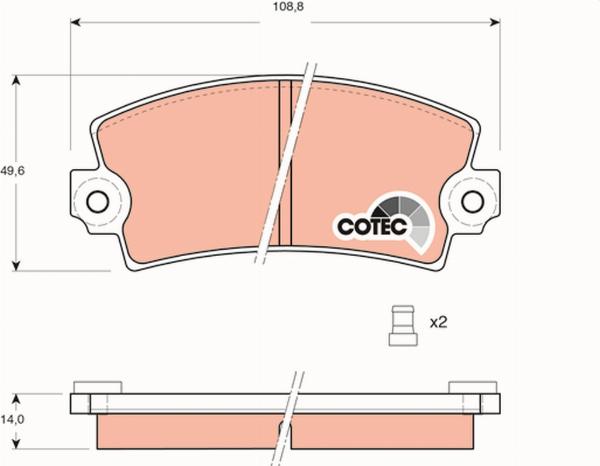 TRW GDB148 - Гальмівні колодки, дискові гальма autozip.com.ua