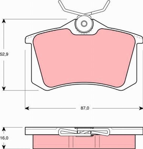 TRW GDB1439 - Гальмівні колодки, дискові гальма autozip.com.ua
