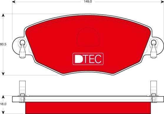 TRW GDB1434DTE - Гальмівні колодки, дискові гальма autozip.com.ua