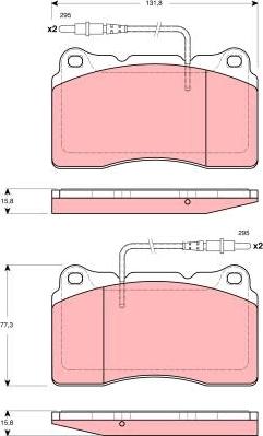 TRW GDB1431 - Гальмівні колодки, дискові гальма autozip.com.ua