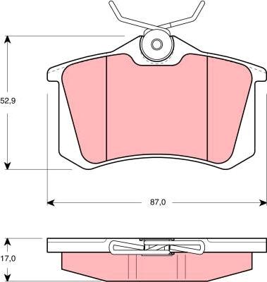 TRW GDB1438 - Гальмівні колодки, дискові гальма autozip.com.ua