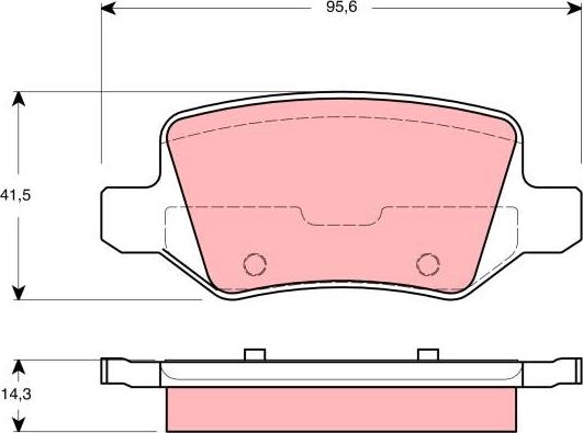 TRW GDB1433 - Гальмівні колодки, дискові гальма autozip.com.ua