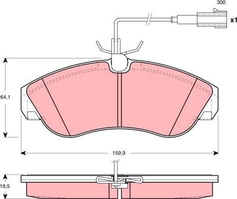 TRW GDB1426 - Гальмівні колодки, дискові гальма autozip.com.ua