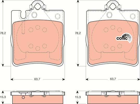 TRW GDB1421 - Гальмівні колодки, дискові гальма autozip.com.ua