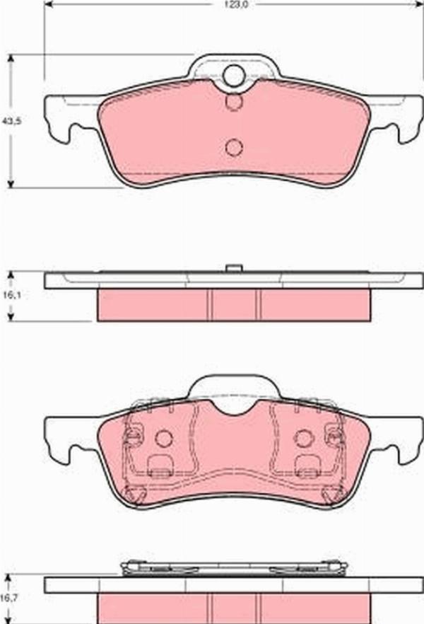 TRW GDB1477 - Гальмівні колодки, дискові гальма autozip.com.ua