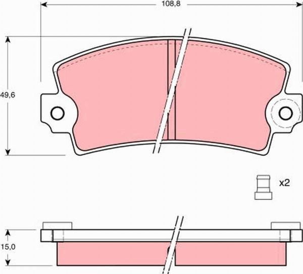 TRW GDB147 - Гальмівні колодки, дискові гальма autozip.com.ua