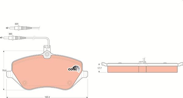 TRW GDB1595 - Гальмівні колодки, дискові гальма autozip.com.ua