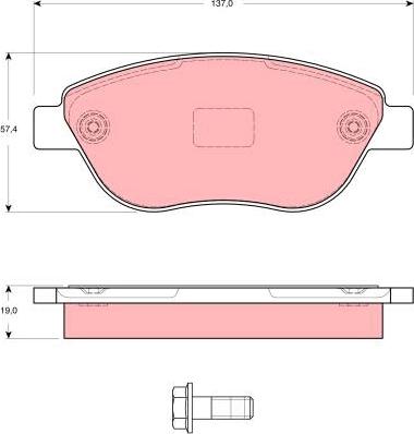 TRW GDB1591 - Гальмівні колодки, дискові гальма autozip.com.ua