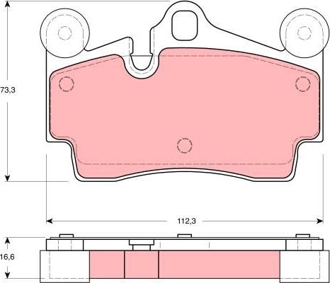 TRW GDB1549 - Гальмівні колодки, дискові гальма autozip.com.ua