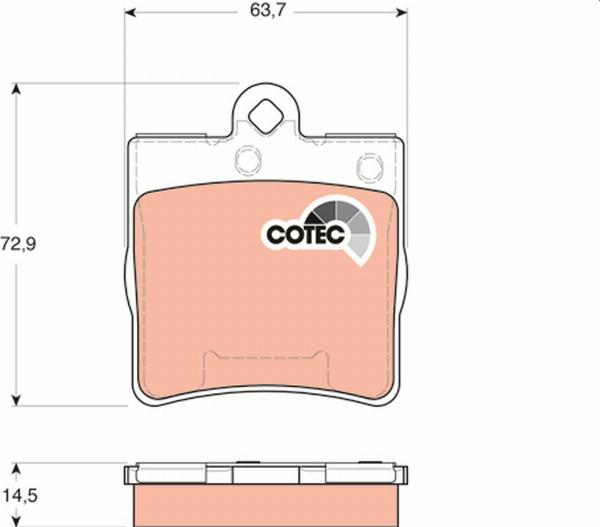 TRW GDB1545 - Гальмівні колодки, дискові гальма autozip.com.ua