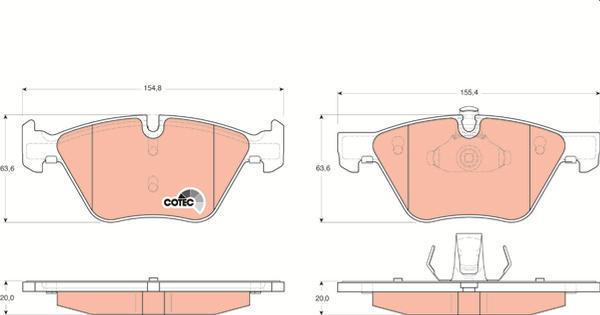 TRW GDB1559 - Гальмівні колодки, дискові гальма autozip.com.ua