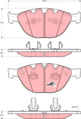 TRW GDB1558 - Гальмівні колодки, дискові гальма autozip.com.ua