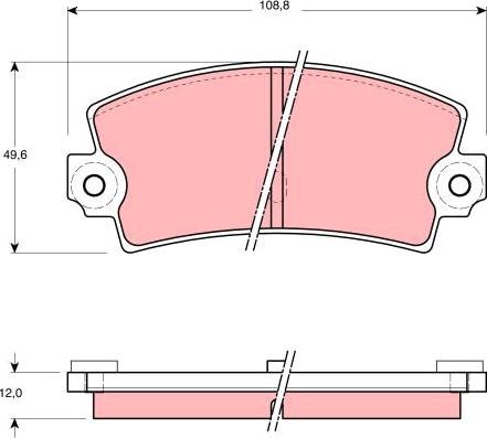 TRW GDB155 - Гальмівні колодки, дискові гальма autozip.com.ua