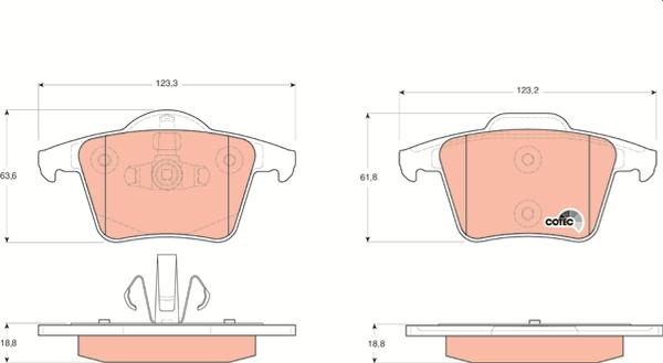 TRW GDB1566 - Гальмівні колодки, дискові гальма autozip.com.ua