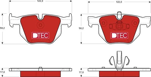 TRW GDB1560DTE - Гальмівні колодки, дискові гальма autozip.com.ua