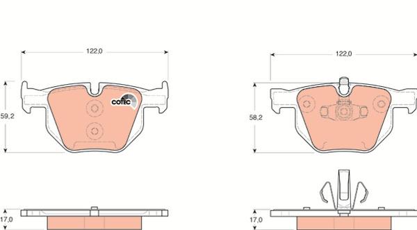 TRW GDB1560 - Гальмівні колодки, дискові гальма autozip.com.ua
