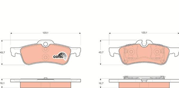 TRW GDB1561 - Гальмівні колодки, дискові гальма autozip.com.ua