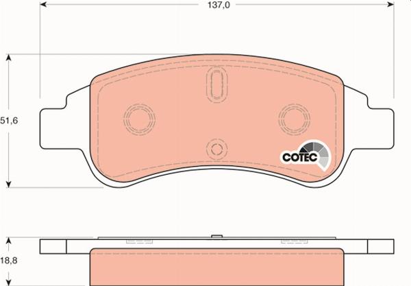TRW GDB1563 - Гальмівні колодки, дискові гальма autozip.com.ua