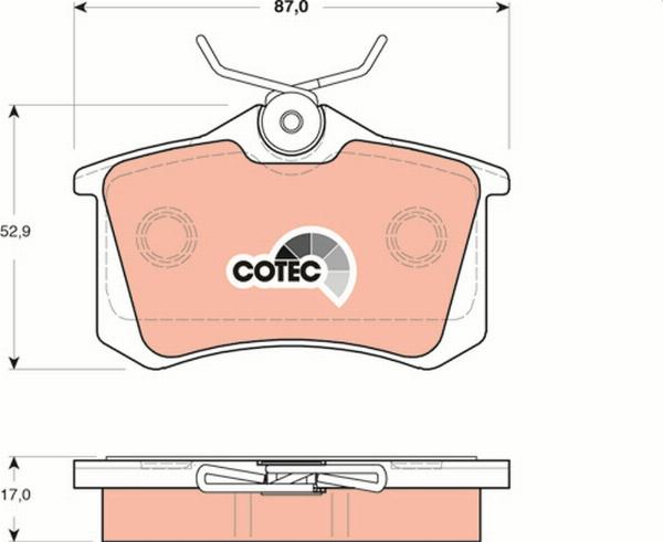 TRW GDB1504 - Гальмівні колодки, дискові гальма autozip.com.ua