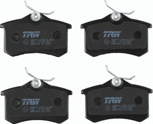 TRW GDB1504 - Гальмівні колодки, дискові гальма autozip.com.ua