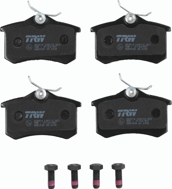 TRW GDB1504 - Гальмівні колодки, дискові гальма autozip.com.ua