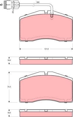 TRW GDB1506 - Гальмівні колодки, дискові гальма autozip.com.ua